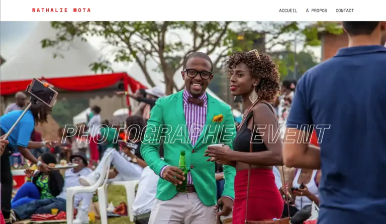 Page d'accueil du site Mota Photo