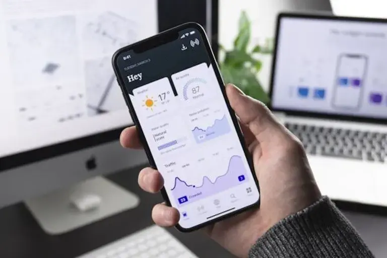 Fond d'écran d'une application mobile